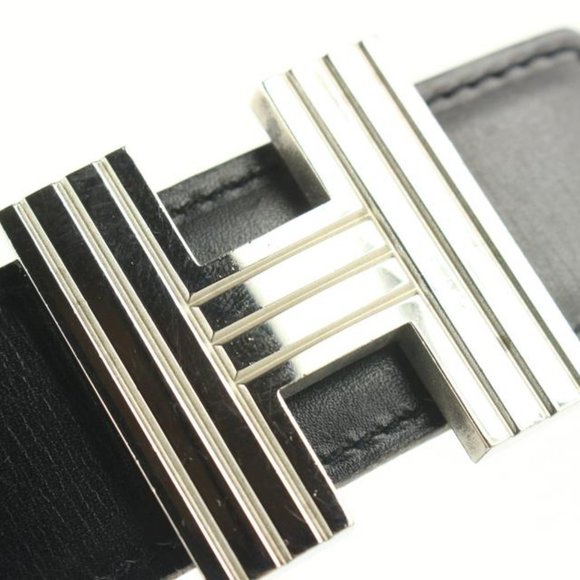 Hermès Black x Silver Reversible Cadena H Belt Kit main image 11